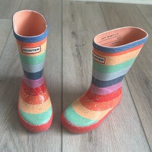 Hunter Toddler Glitter Rainbow Boots
